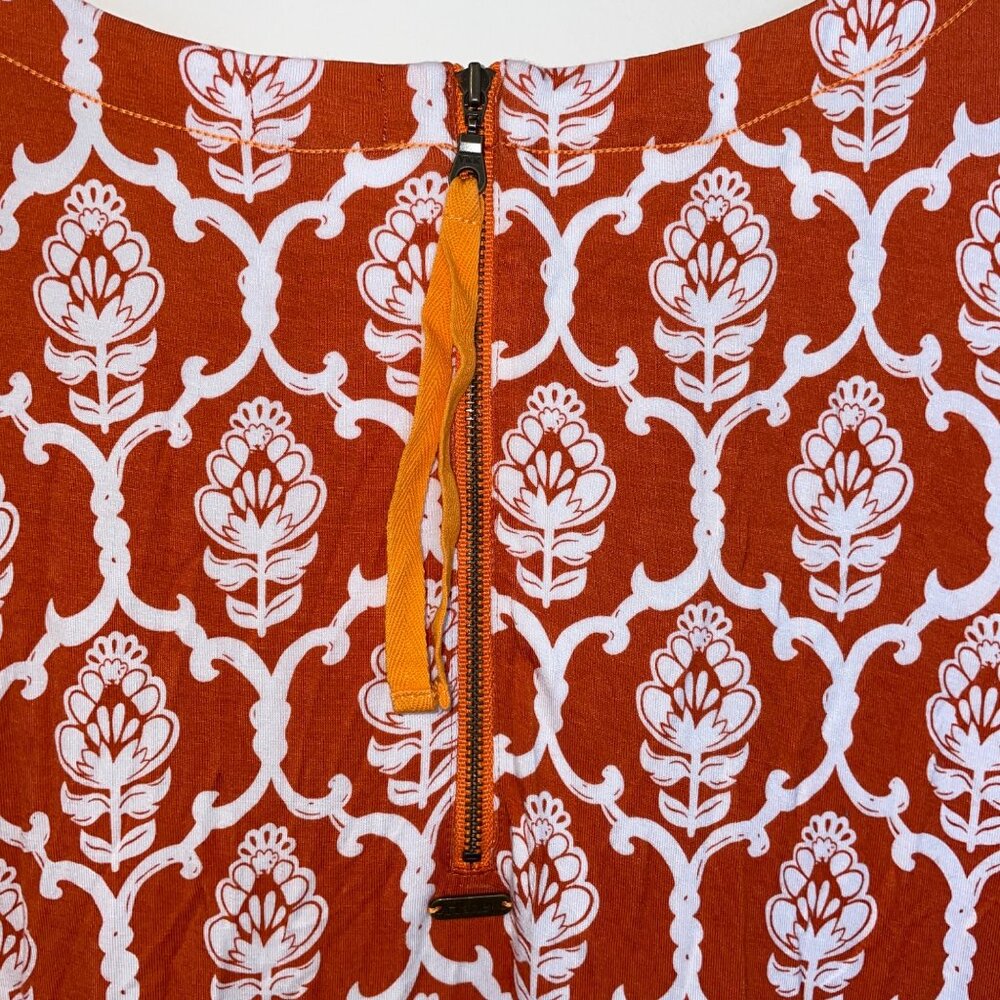 Hatley Rust Orange and White Printed Short Sleeve Dress - Picture 6 of 7